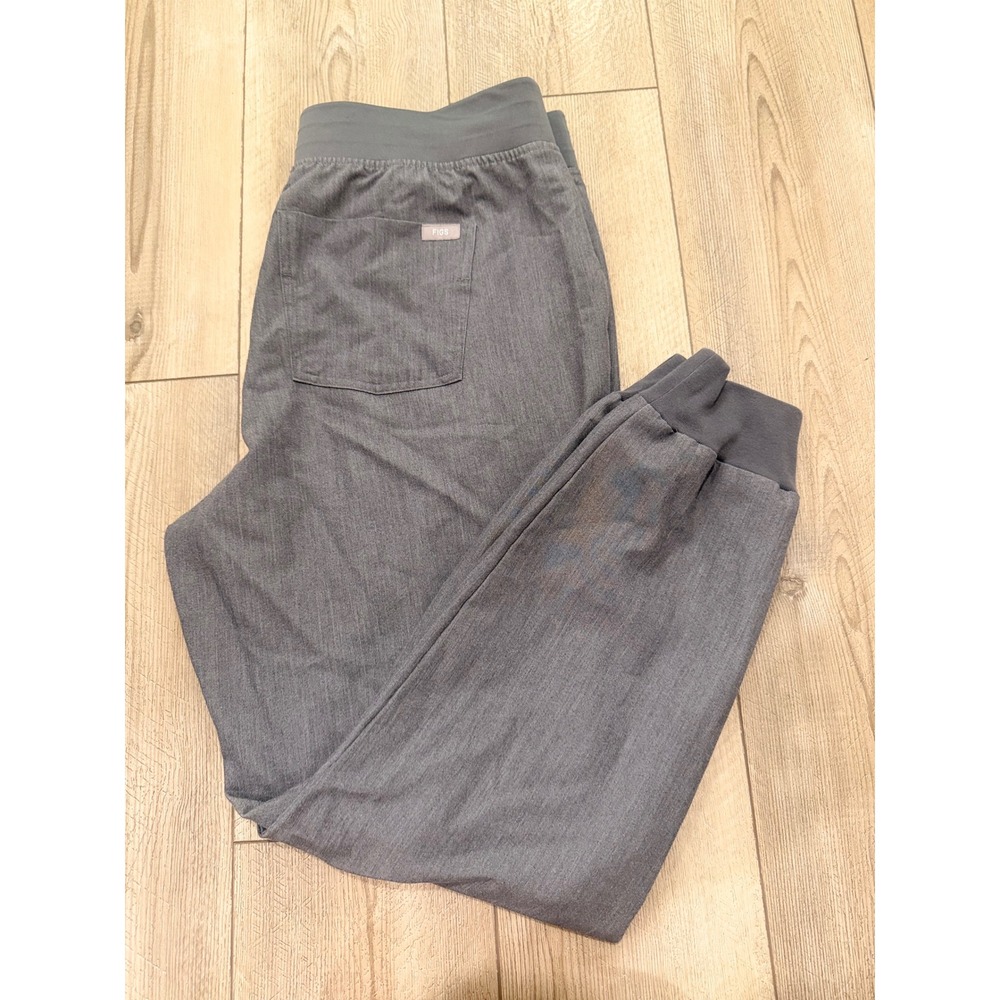FIGS Zamora High Way Jogger Scrub Pants‎ Graphite Gray High Rise W22SW2012 XL